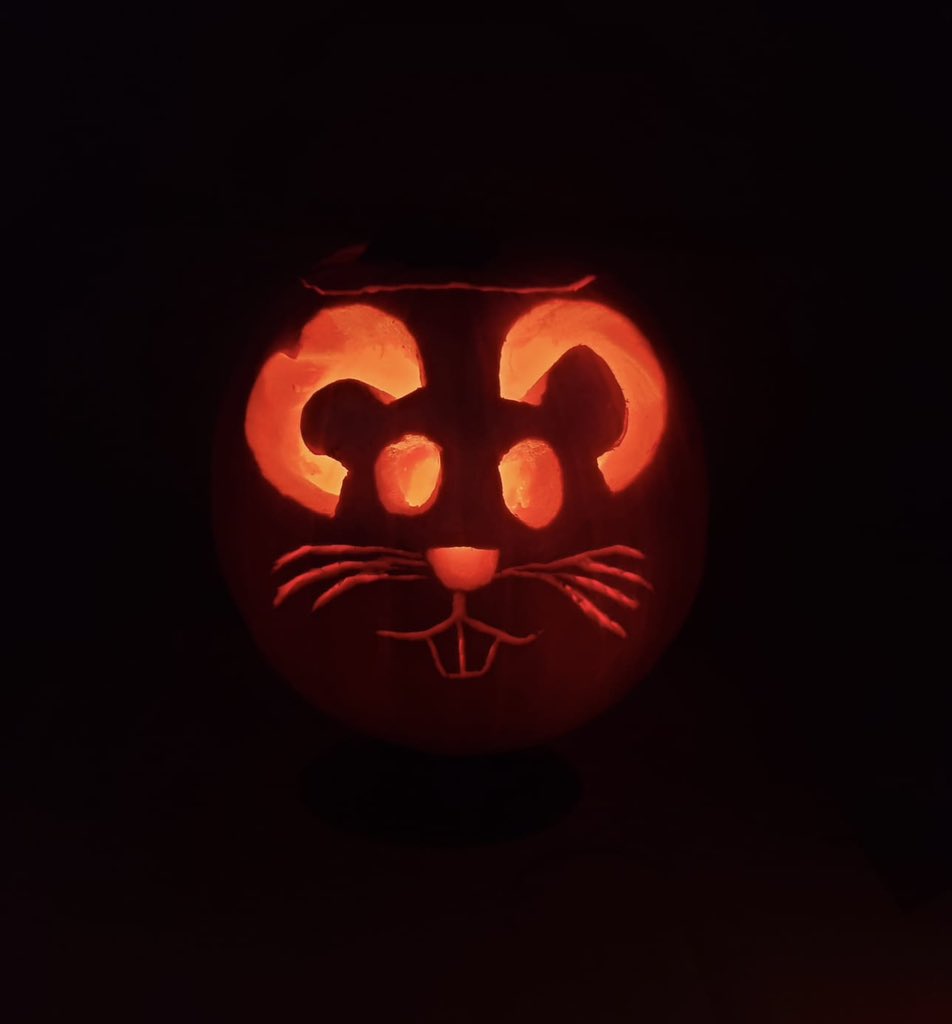 NadiaNasreddin's tweet image. Took inspiration from the lab for this year’s pumpkin carving! (It’s 1R! #IYKYK 😂) #Halloween #SpookyScience