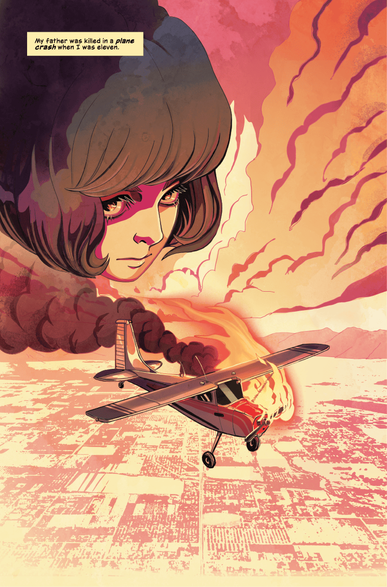 daileyart's tweet photo. I think one of my favorite pages is page one, I have never drawn planes and I had to do a lot of research. Also fun fact, the city below is a photo of San Fernando valley (where this horror story takes place) #comics #horror https://t.co/cNKm7EJNzY