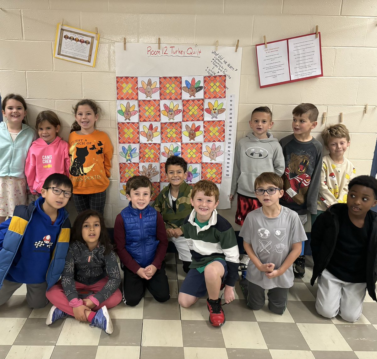 We made our turkey quilt in math this week! Lots of fun learning about fractions, shapes, counting by 5’s and identifying different patterns. 🦃. 
<a href="/PublicWalpole/">WalpolePublicSchools</a> <a href="/oprschool/">Old Post Road School</a>