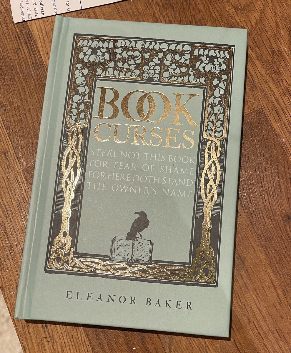 Sara Charles (@sarajcharles) on Twitter photo So delighted to receive my beautiful copy of <a href="/EleanorMayBaker/">Dr Eleanor Baker</a>’s Book Curses! Can’t wait to get stuck in! 😍<a href="/BodPublishing/">Bodleian Publishing</a> So delighted to receive my beautiful copy of <a href="/EleanorMayBaker/">Dr Eleanor Baker</a>’s Book Curses! Can’t wait to get stuck in! 😍<a href="/BodPublishing/">Bodleian Publishing</a>