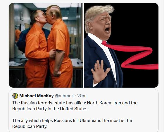 MB7Art's tweet photo. #BlockTrumpAndMusk #BlockRussianDisinformation #SupportDemocracy #SupportUkraine #RussiaIsATerroristState #StopWarInUkraine https://t.co/qXAtiGCC0a