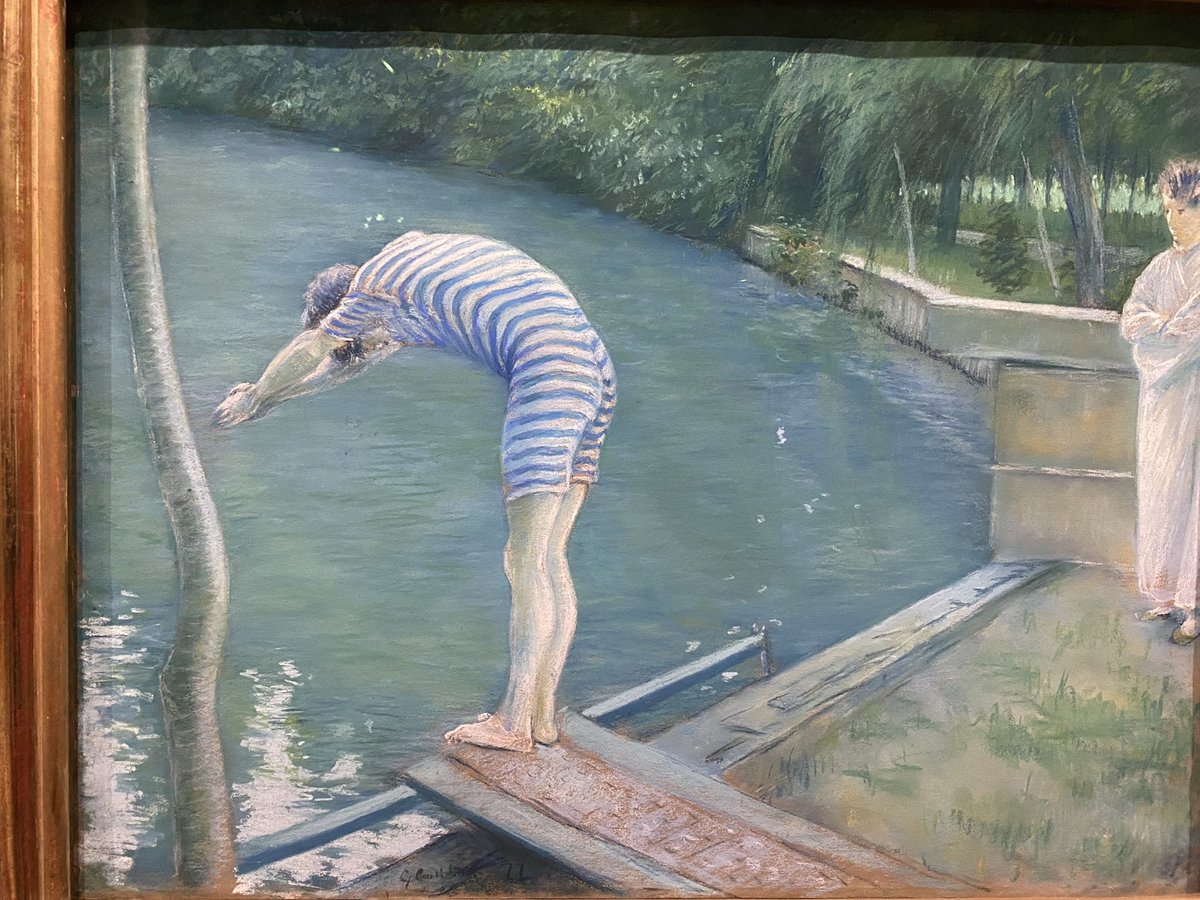 EnfedaqueA's tweet photo. La magnifique exposition Caillebotte au @MuseeOrsay, concoctée par @paulperr1, offre l’occasion de revoir le Plongeur, longtemps déposé au musée des Beaux-Arts de la @villeagen. https://t.co/NT9wi3tuk7