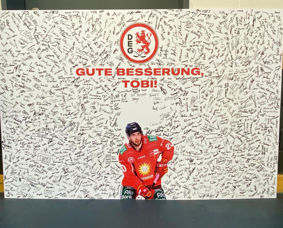 Starke Aktion der Düsseldorfer EG für Tobias Eder. #aufgehtstobi