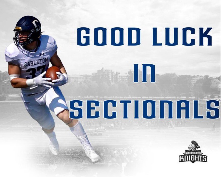 Thank you <a href="/CoachKent56/">Sam Kent</a> <a href="/CarletonFB/">Carleton Football</a> 
<a href="/RoncalliFB/">Roncalli Football</a>