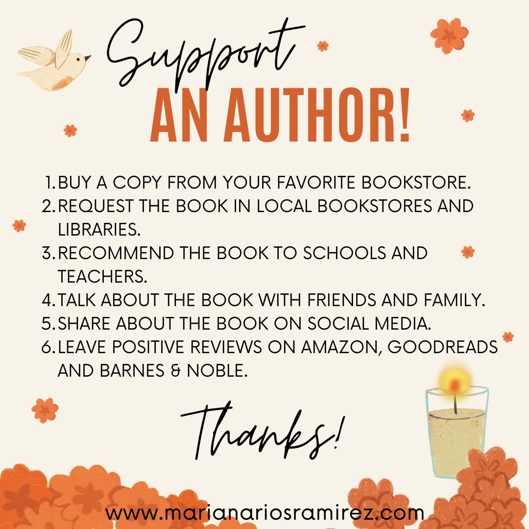 🧡These are ways to support authors, illustrators + your favorite books besides buying a copy or when you're not able to get one. 

🧡I appreciate the love Abuelita's Gift has received. I'd appreciate it if you can recommend it &amp; leave a positive review when you have a chance.
