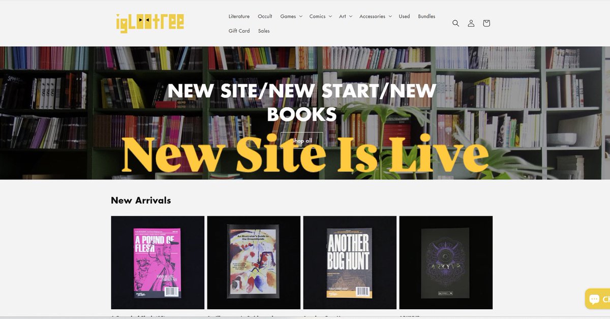 New site is finally live! Check in and use NEWIGLOOTREE for 10% off until next Friday!