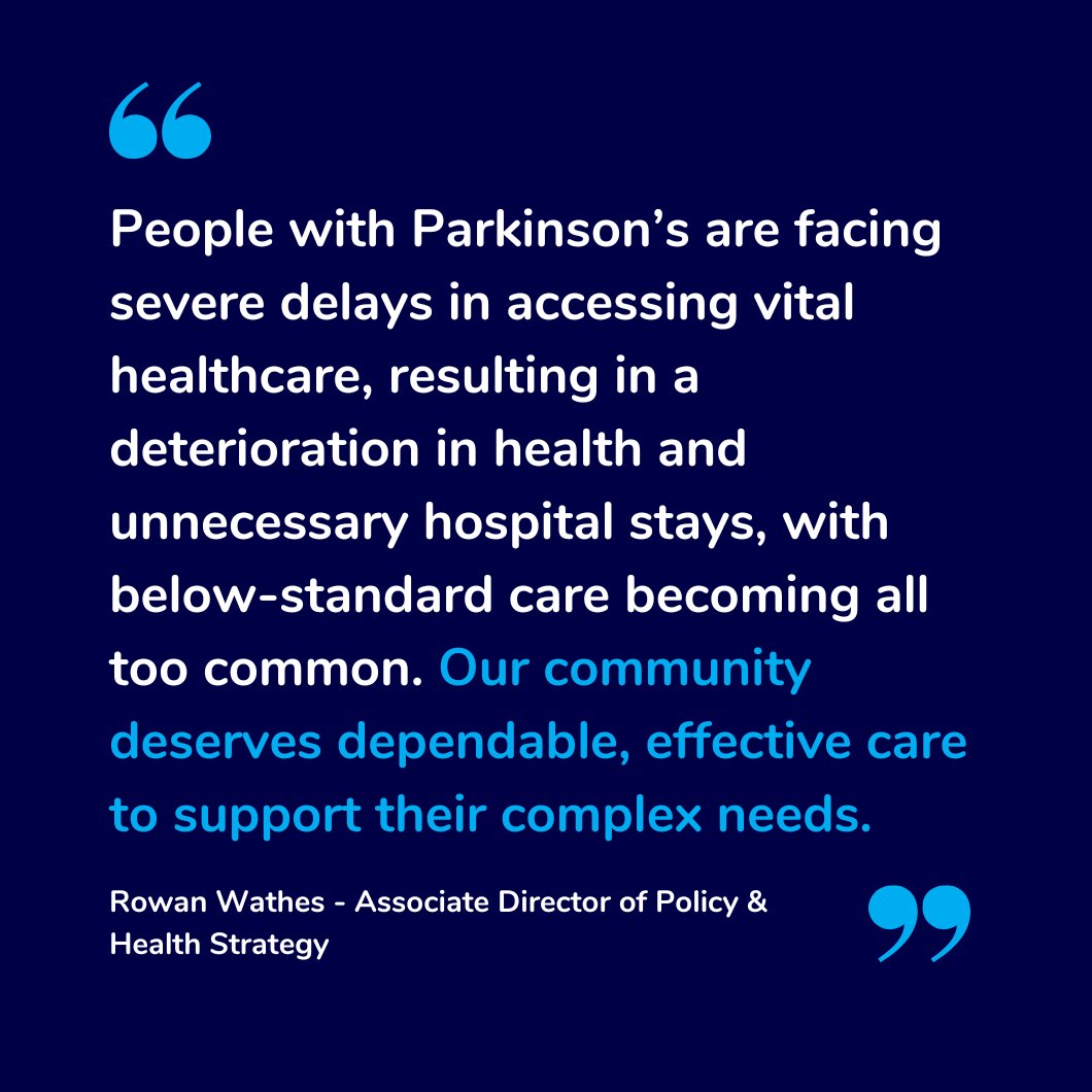 Today's <a href="/CareQualityComm/">Care Quality Commission</a> #StateOfCare report reveals critical delays in accessing care. People with Parkinson's are waiting too long for vital support. We urge the Government to prioritise access to timely and effective care for members of our community in its 10-year plan.