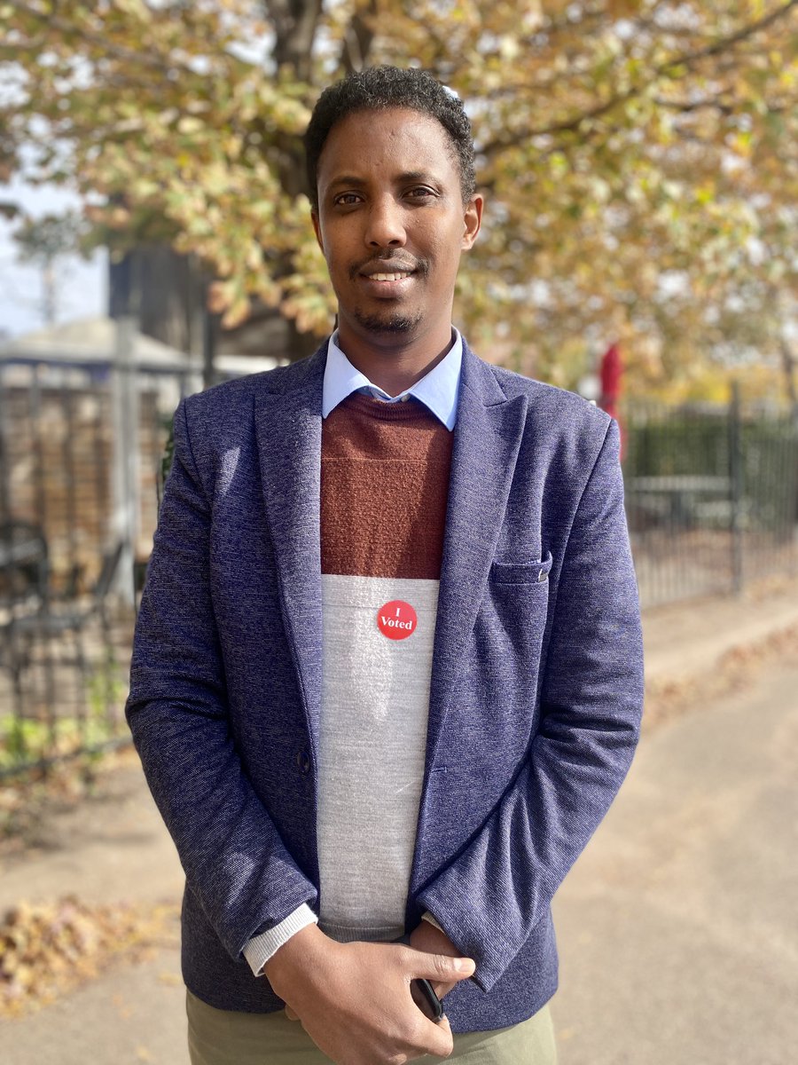 🎉 Abdullahi became a U.S. citizen this year, and voted in his first-ever election this week. He voted early as he’ll be busy serving his community as an election judge on November 5th. Make your plan to #BeAVoter with Abdullahi at mnvotes.org! ✅