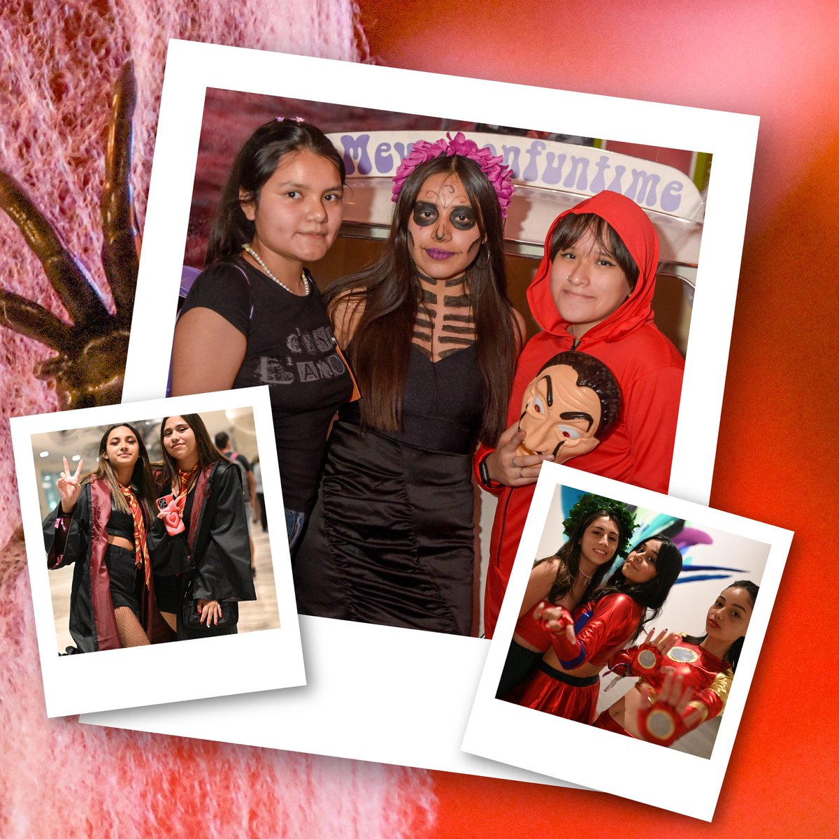 Funtime15's tweet image. 💀 #Inspo algunos disfraces de las #funners 💜🦋 ¿Con cuál te quedás? 🎃👻 
#FunTimeFest Halloween edition 🥳