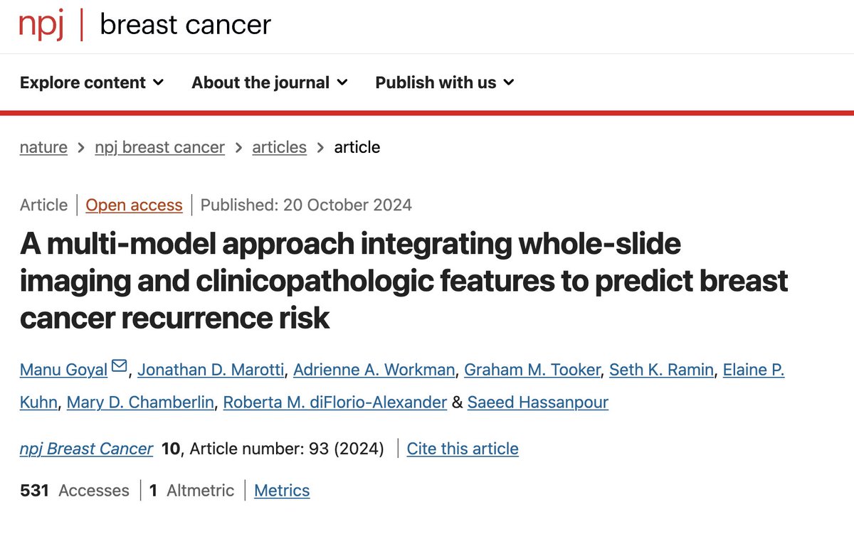Dartmouth Health Pathology Residency (@dhpathres) on Twitter photo Congratulations to our PGY-3 resident Adrienne <a href="/a_a_workman/">Adrienne Workman</a> for co-authoring an article in npj Breast Cancer <a href="/Nature_NPJ/">npj Journals</a>, Nature portfolio journal. Click here: nature.com/articles/s4152… Congratulations to our PGY-3 resident Adrienne <a href="/a_a_workman/">Adrienne Workman</a> for co-authoring an article in npj Breast Cancer <a href="/Nature_NPJ/">npj Journals</a>, Nature portfolio journal. Click here: nature.com/articles/s4152…