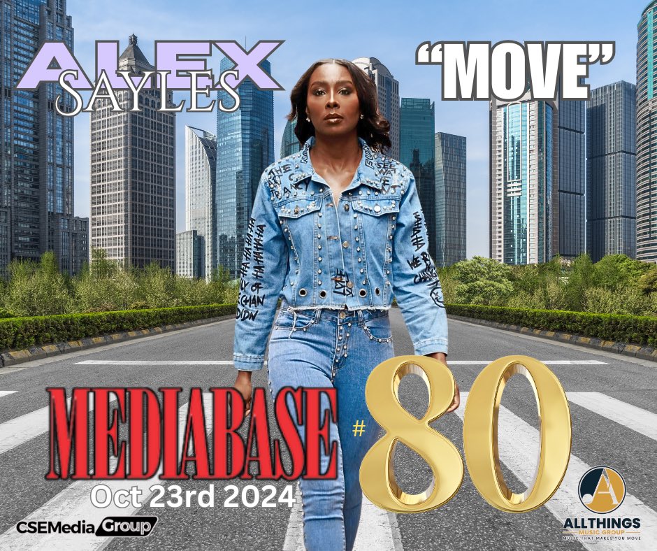 SimplyAliy23's tweet photo. “Move” has cracked the top 100 singles on mediabase charts!!! Let’s keep going til we are #1 https://t.co/uuGxy07Yy3