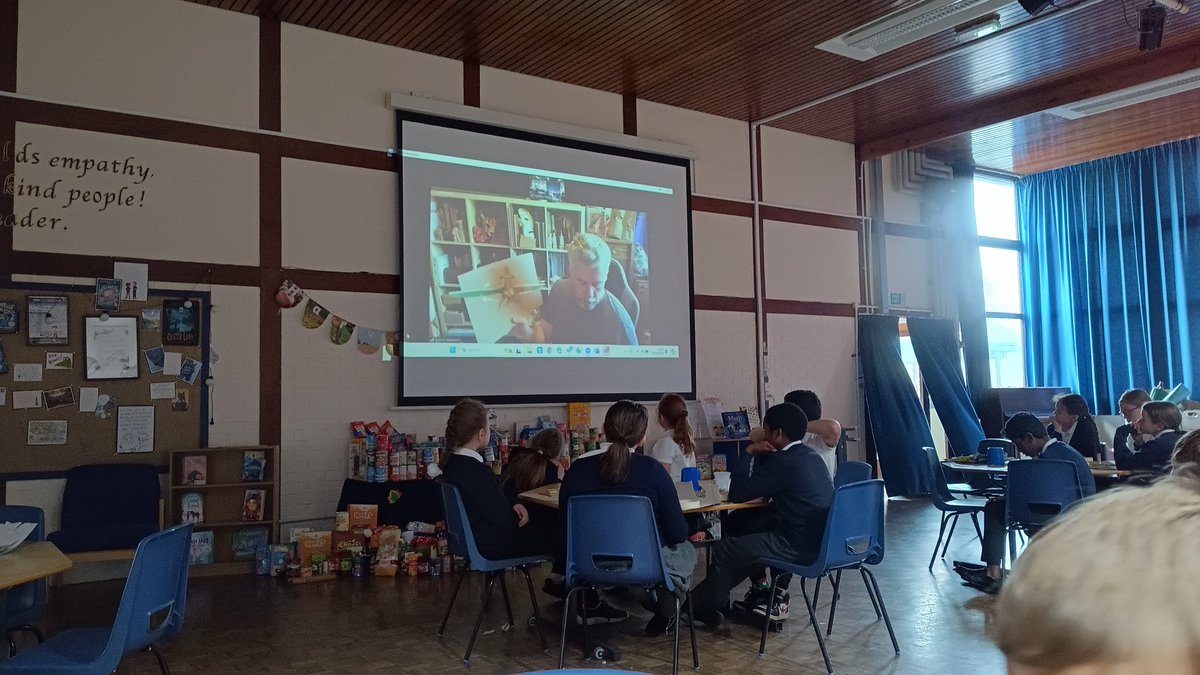 NickieEdu's tweet photo. Ending the half term on a high! @DarrellWakelam zoomed in for a session of crafty cardboard creativity! 
War time planes in the making (painting after the holidays) linked to our history and a fabulous trip to Duxford where we saw a Spitfire and Messerschmitt dog fight! Thanks 🛩️ https://t.co/madvoz9zbW