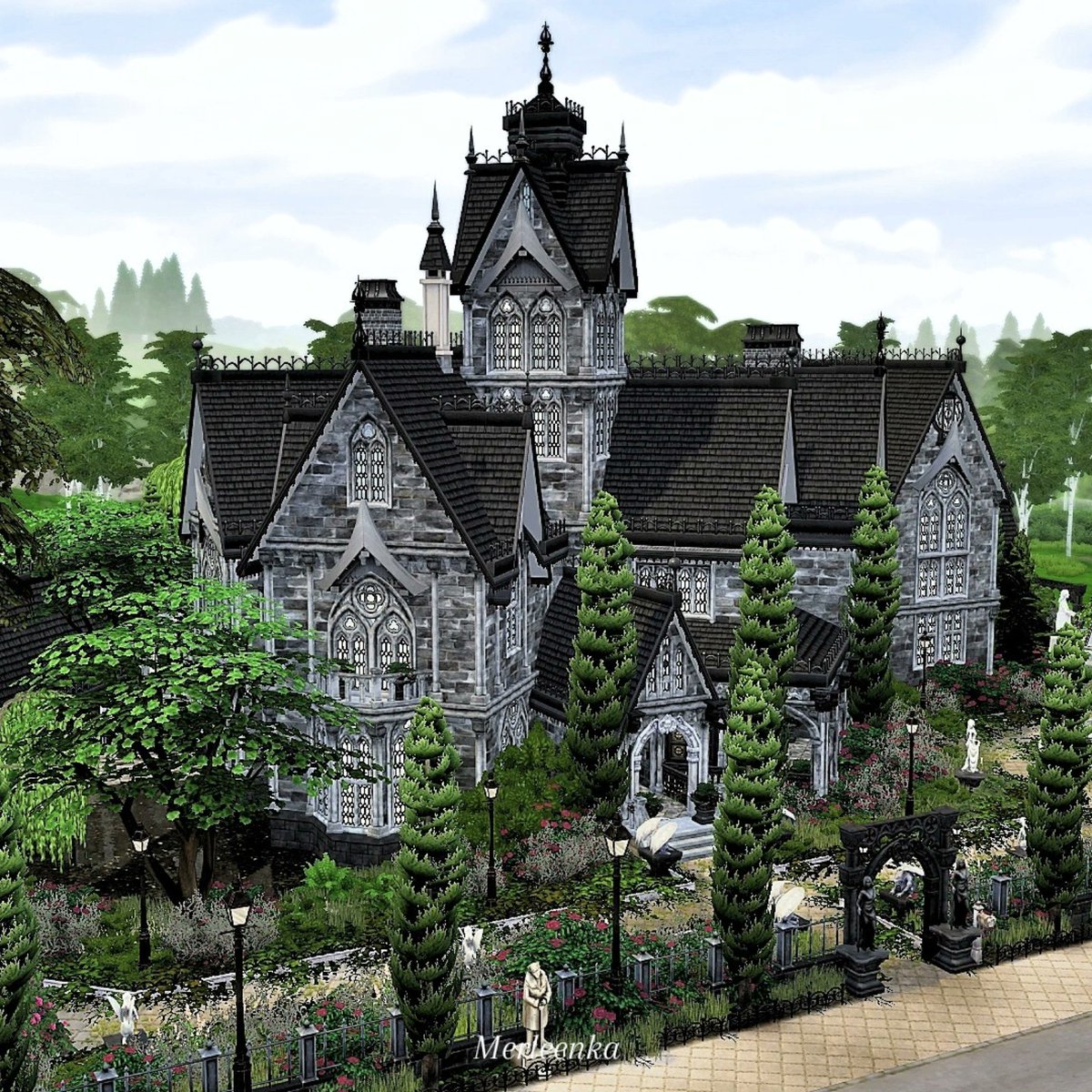 Merleenka's tweet image. Dark Gothic Vampire Castle 
New speed build video!
youtu.be/BtQbRLtXsfA?si…

#TheSims4LifeAndDeath #TheSims4 #TheSims #ShowUsYourBuilds #halloween2024