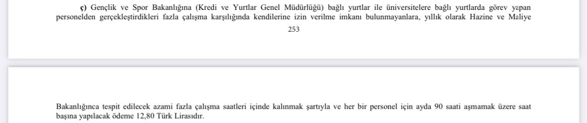 Nöbet tutan memurlar arasında;

•Öğretmenlere ek ders ücreti,
•Sağlık personeline nöbet ücreti,
•Gümrük personeline ek ödeme,
•Aile ve Sosyal Hizmetler’de görev yapan yurt yönetim memuruna nöbet ücreti verilmektedir.

Ancak Gençlik ve Spor Bakanlığı’na bağlı yurtlarda nöbet