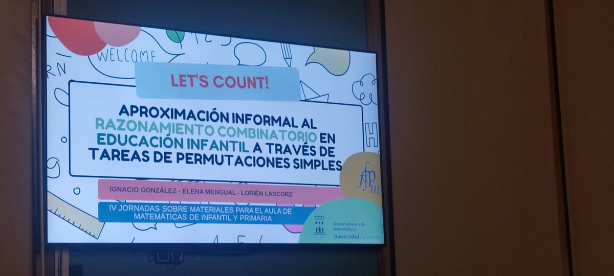 fespm_es's tweet photo. @SAPMciruelos La comunicación Aproximación informal al razonamiento combinatorio en Educación Infantil a través de tareas de permutaciones simples, que presentan Elena Mengual, Ignacio González Ruiz y Lorién Lascoz Lozano
#IVJMIP https://t.co/JGfmgndCfu