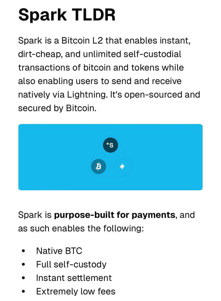 JUST IN: @lightspark introduces Spark, a Bitcoin L2 that enables instant  and cheap self-custodial transactions of bitcoin while also enabling users  to send and receive natively via Lightning 👀