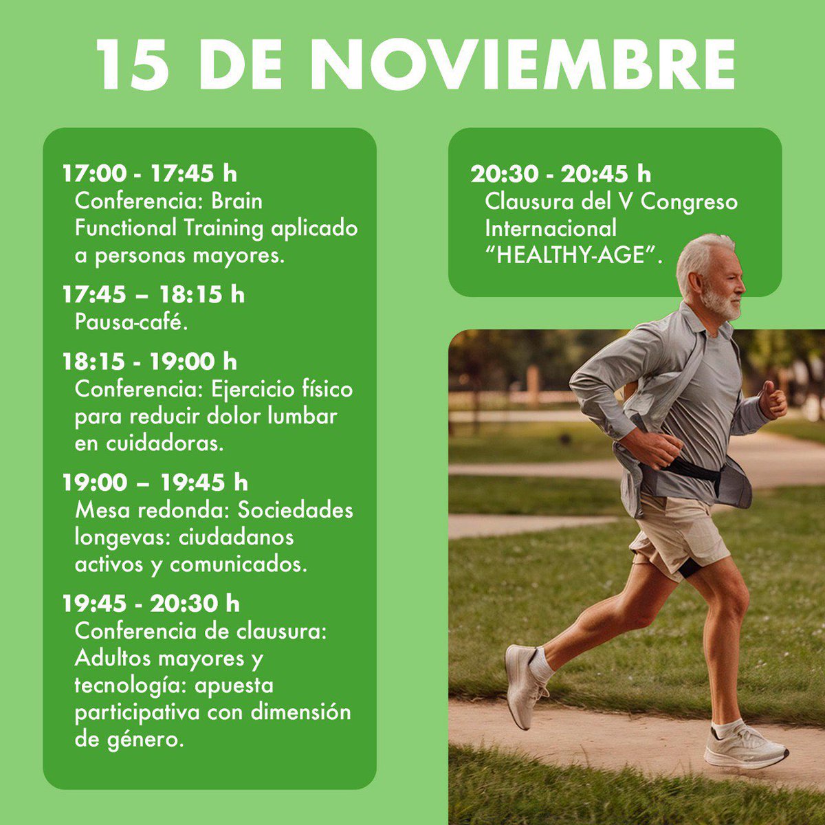 HealthyAgeNet (@healthyagenet) on Twitter photo ¿Te vas a perder el V Congreso Internacional Healthy Age: Envejecimiento Activo, Ejercicio y Salud?
Puedes ver más información en healthyagenet.org/en/
Organizan <a href="/umucafd/">CAFD UMU</a> @FacultadEducUAl <a href="/deportegob/">CSD</a> <a href="/Healthyagenet/">HealthyAgeNet</a> <a href="/UMU/">Universidad Murcia</a> <a href="/ualmeria/">Universidad de Almería</a> ¿Te vas a perder el V Congreso Internacional Healthy Age: Envejecimiento Activo, Ejercicio y Salud?
Puedes ver más información en healthyagenet.org/en/
Organizan <a href="/umucafd/">CAFD UMU</a> @FacultadEducUAl <a href="/deportegob/">CSD</a> <a href="/Healthyagenet/">HealthyAgeNet</a> <a href="/UMU/">Universidad Murcia</a> <a href="/ualmeria/">Universidad de Almería</a>