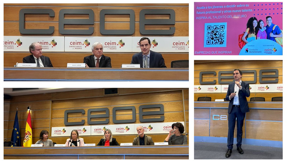 Un placer acompañar a <a href="/_CEIM_/">𝗖𝗘𝗜𝗠</a> y <a href="/FBertelsmann/">FundaciónBertelsmann</a> en jornada "Orientación Profesional: La puerta al talento futuro" con la participación del IES Beatriz Galindo, el CEPA Oporto, <a href="/northgate_es/">NORTHGATE ESPAÑA</a>, <a href="/AECOM/">AECOM</a> y <a href="/agremia/">AGREMIA</a> #IF_CMadrid Participa en empresas que inspiran empresasqueinspiran.es