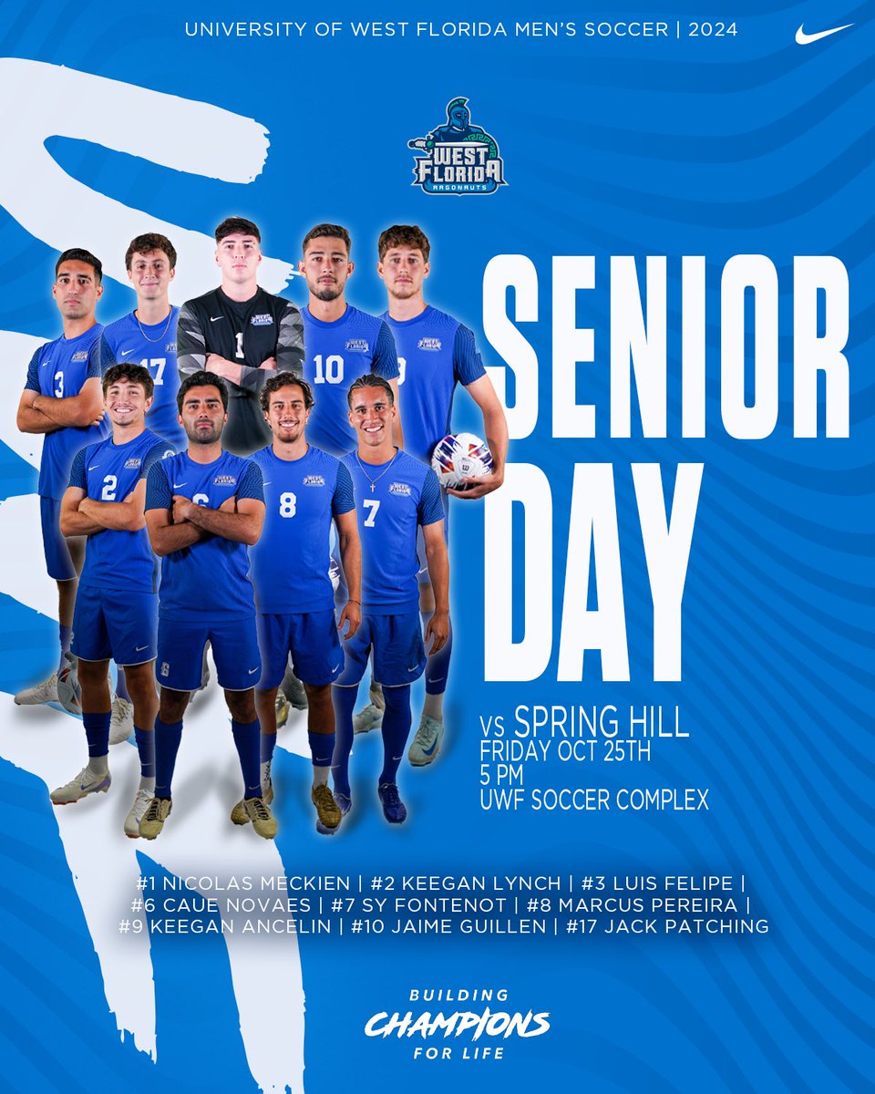 UWFSoccer's tweet image. Senior Day! Join us tonight for our last home match!

#GoArgos