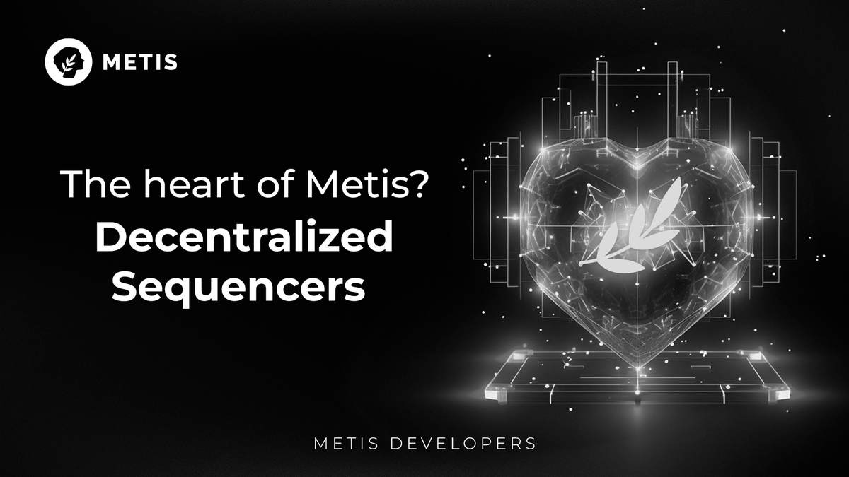 MetisDevs's tweet photo. The heart of Metis? Decentralized Sequencers 🌿

Here’s why it makes Metis stand out:
🔸 No central control: A rotating network of nodes ensures there’s no single point of failure.
🔸 Speed: Batches transactions for super-fast execution.
🔸 Unstoppable uptime: Secure, uninterrupted transactions 24/7.

With the decentralized sequencer at its core, Metis isn’t just fast and scalable—it’s built to last. Welcome to the future of Web3, powered by true decentralization. 🌐💪