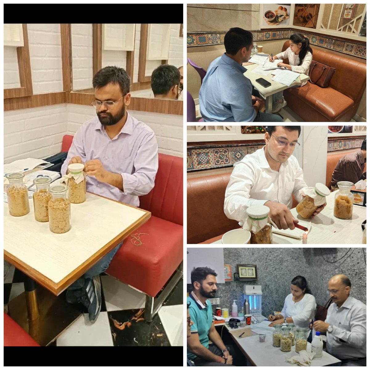 As a part of ongoing Diwali Special Sampling &amp; Inspection drive,Today,  Special team comprising of 7 Officers conducted pre festive check of 6 sweet shops in New Delhi and South East area &amp; lifted total 13 sample of various types of sweets and paneer. <a href="/NehaBansal31/">Neha Bansal 🇮🇳</a> <a href="/fssaiindia/">FSSAI</a>