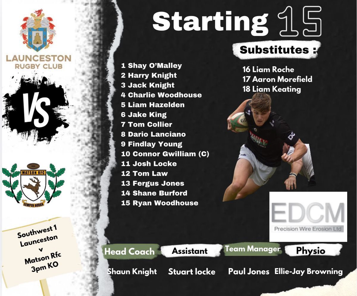 RfcMatson's tweet image. ⚫️⚪️ TEAM NEWS⚪️⚫️

Tomorrow Matson Rfc Travel To top of the table Launceston Rfc! 

🚎The Coach Is £10pp Leaving At 9:45 From The Club.

Thank You To Our Sponsors For Your Support Throughout Our Current Season🤍🖤

#MatsonRFC
#redwellroad
#noplacelikeit
#thefuturesblackandwhite