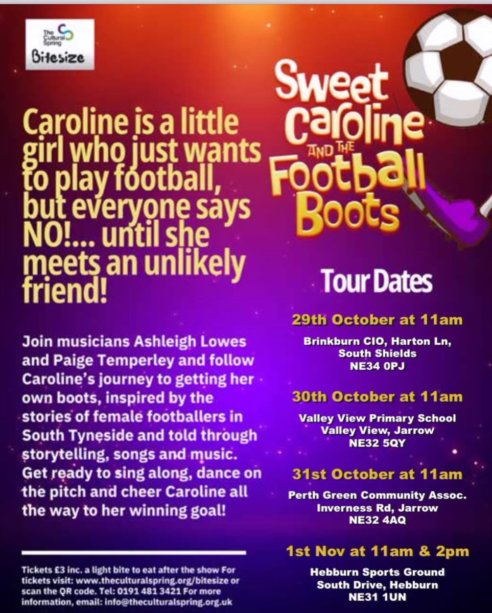 Today, <a href="/JillScottJS8/">Jill Scott MBE</a> (accidentally) came along to a rehearsal of our children’s show, #SweetCaroline 💕

It was so brilliant to meet a <a href="/Lionesses/">Lionesses</a> and massive inspiration for the show, which tells the story of a girl who LOVES playing football!

<a href="/Cultural_Spring/">The Cultural Spring</a> #Bitesize