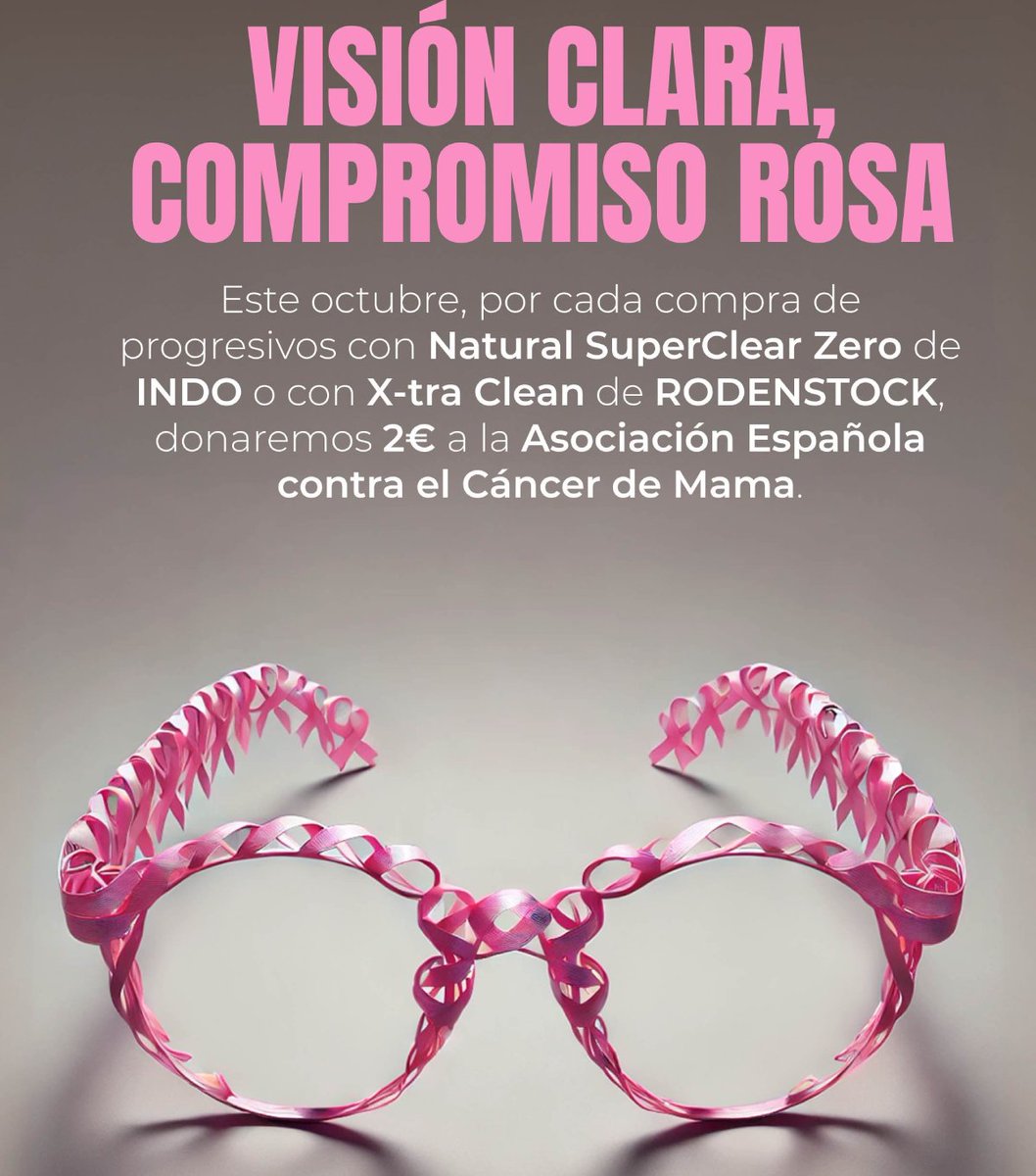 jorg_rub's tweet image. I'm very proud to announce the partnership between CECOP Group, Indo and Rodenstock, "Visión Clara, Compromiso Rosa," to raise awareness in the fight against breast cancer

I encourage everyone to join us in this beautiful project 🎗️.

#breastcancer #pinkoctober #cecopgroup