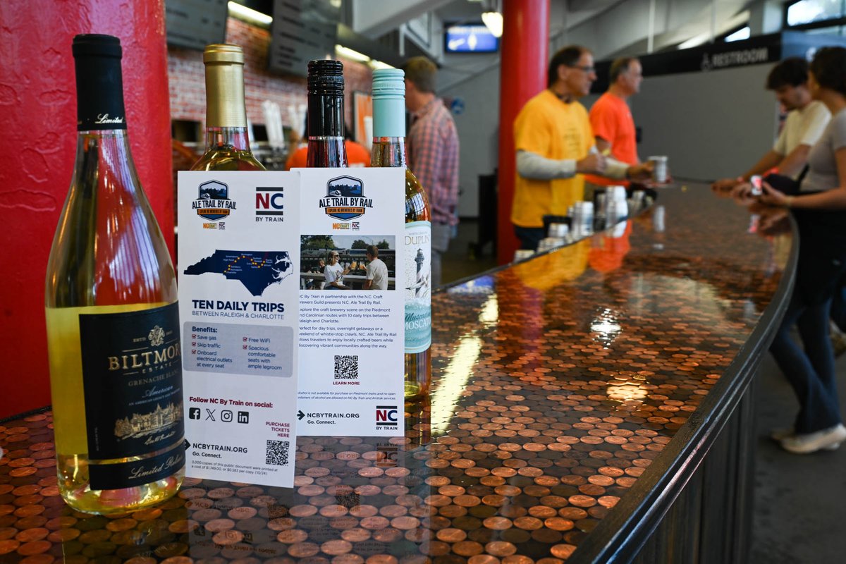 NC_By_Train's tweet photo. Take N⭐C 🚆 to the #ncstatefair ✔️ 
Stop by the Public House and sample NC craft brews 🍻  ✔️ ✔️
Feel so inspired you immediately plan your own personalized Ale Trail by Rail experience!!! ✔️ ✔️ ✔️ 

#MakeItAleTrain #DrinkNCBeer

Learn More ➡️ https://t.co/pIjmgZqcZH https://t.co/lC51xrSa5i