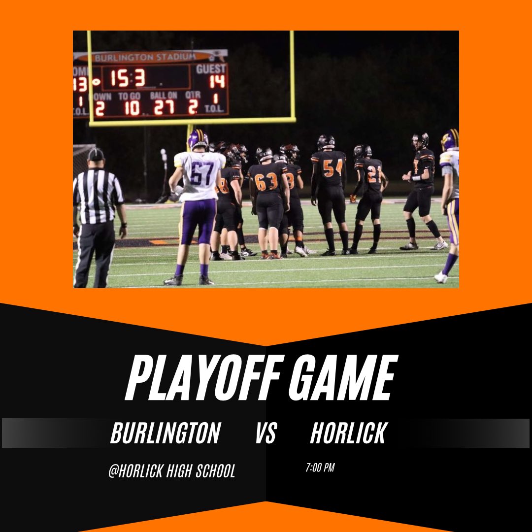PLAYOFF GAMEDAY‼️‼️‼️
🆚 Racine Horlick 
📍<a href="/Horlick/">Colin Sweeney</a> High School 
⏰ 7:00 PM 
Theme: PAJAMAS 💤😴
Tickets must be purchased by 2:00 PM 
Link to buy tickets: 
events.ticketspicket.com/agency/b1b9f42…