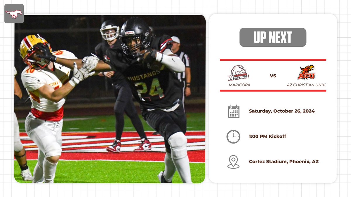 Join us at home this week as we line up with Arizona Christian University at 1:00PM on Saturday. 

Get your #StangGang Game Tickets: ticketor.com/hjcac

Get your #StangGang Fan Gear: teamlocker.squadlocker.com/#/lockers/mari…