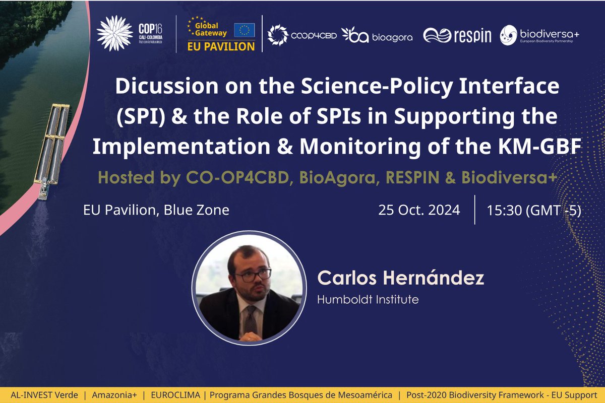 Pensoft (@pensoft) on Twitter photo 🤔Anyone at <a href="/COP16Oficial/">COP16 COLOMBIA 🇨🇴</a> 🇨🇴?
📢Later today, don't miss the first side event co-hosted by our partnering <a href="/HorizonEU/">Horizon Europe 🇪🇺</a> projects: <a href="/coop4cbd/">CO-OP4CBD</a>, <a href="/BioAgoraEU/">BioAgora</a> & <a href="/RespinProject/">RESPIN</a>!
#COP16 #COP16Colombia #horizoneu #biodiversity 🤔Anyone at <a href="/COP16Oficial/">COP16 COLOMBIA 🇨🇴</a> 🇨🇴?
📢Later today, don't miss the first side event co-hosted by our partnering <a href="/HorizonEU/">Horizon Europe 🇪🇺</a> projects: <a href="/coop4cbd/">CO-OP4CBD</a>, <a href="/BioAgoraEU/">BioAgora</a> & <a href="/RespinProject/">RESPIN</a>!
#COP16 #COP16Colombia #horizoneu #biodiversity