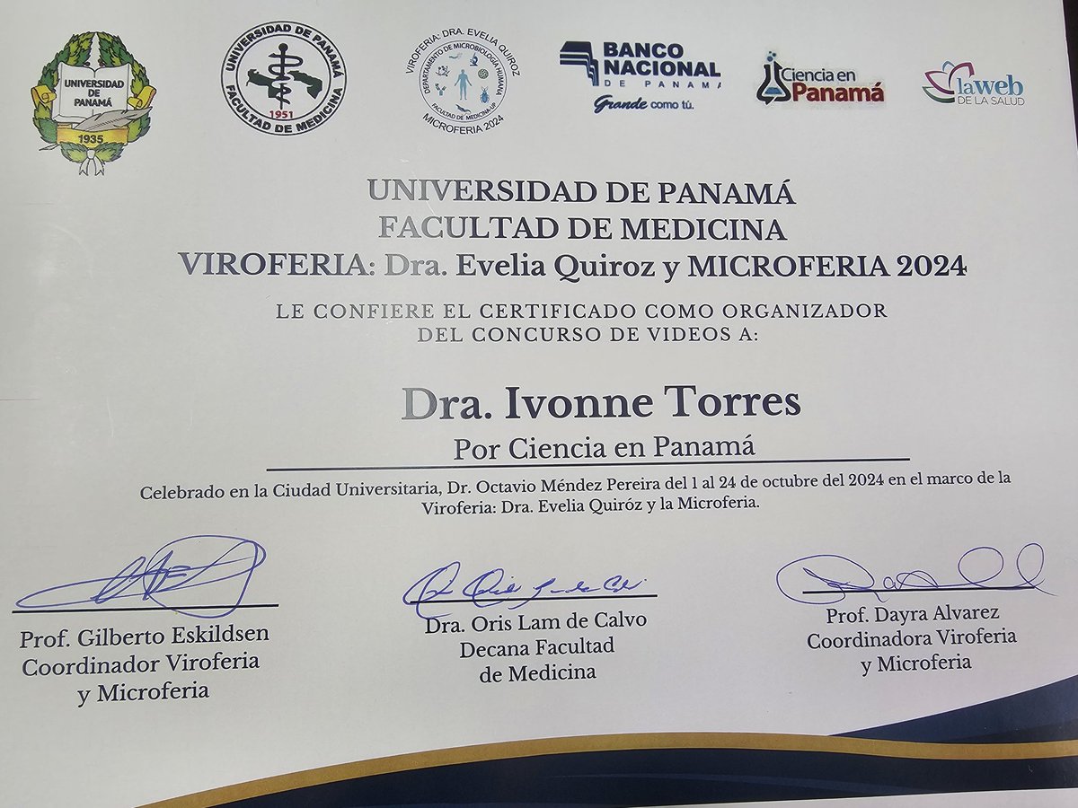 En la #microferia de la Facultad de Medicina de la <a href="/UNIVERSIDAD_PMA/">Universidad dePanamá</a> se realizó la premiación de los ganadores en la categoría de videos educativos de los estudiantes de Tecnología Médica y Medicina. Actividad apoyada por <a href="/CienciaPTY/">Ciencia En Panamá   #CienciaEnPanamá</a> <a href="/Lawebdelasalud1/">La web de la salud</a> patrocinada por <a href="/banconalpa/">BancoNacionalPA</a>