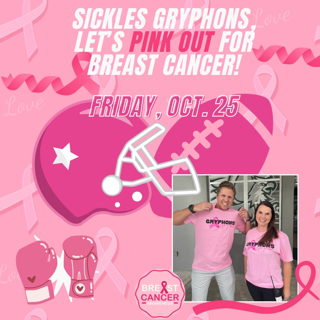 Pink Out for tonight’s football game against Plant! Kick-off 7:30pm.