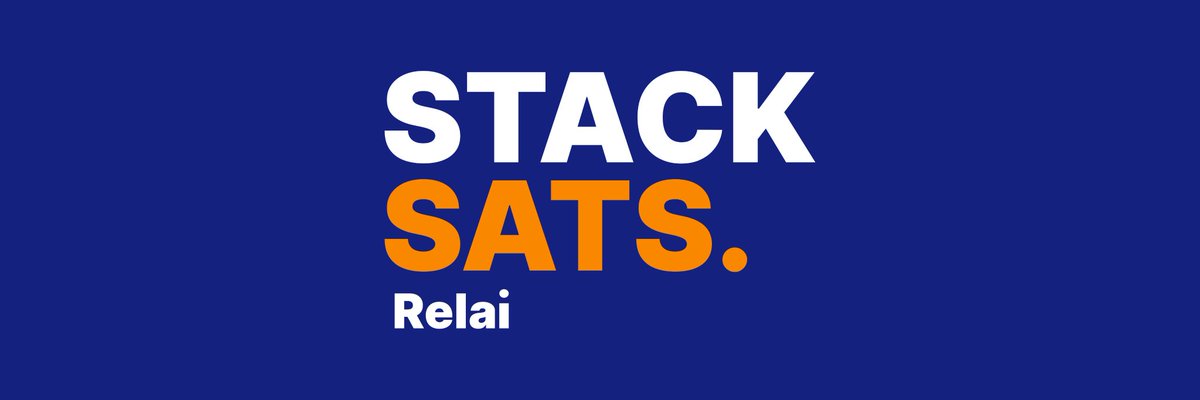 Stack sats or be a twat, sometimes it's relai that simple.