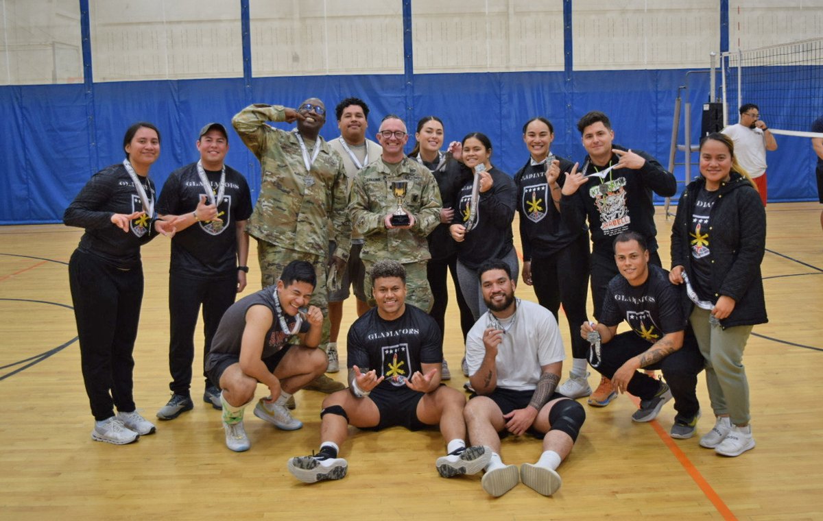 Congratulations to the 2024 Commander's Cup Volleyball Champions and Runners-up!
Champions: 2-2 SBCT
Runners-up: 1-51 ADA
Oct. 24 Scores
Match 1: 25-21
Match 2: 16-25
Match 3: 15-7
Thank you to everyone who participated in the league!