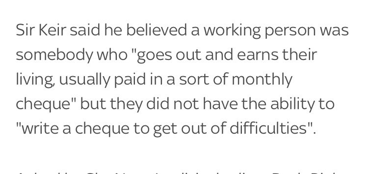 DannyKerr7's tweet photo. @SkyNews The most bizarre but for me is that Sir Kier apparently thinks cheques are still a “thing”! https://t.co/o1QuRH7KbK