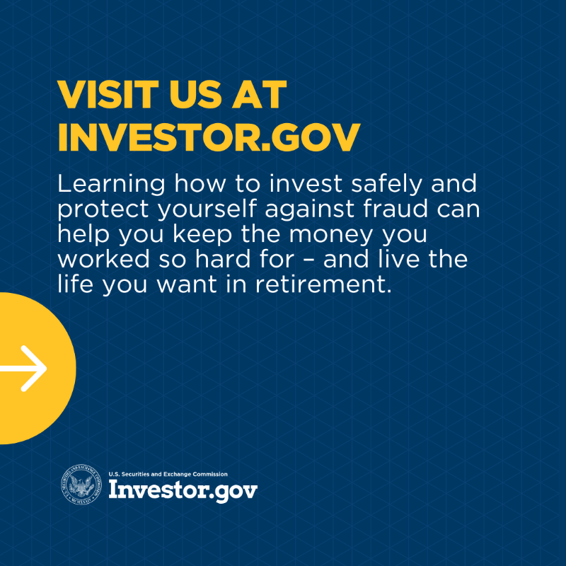 GenslerArchive's tweet photo. This #RetirementSecurityWeek learn how to invest safely and protect yourself against fraud. This can help you keep the money you worked so hard for – and live the life you want in retirement.

Swipe through for 4 quick tips to help you better protect yourself against fraud: