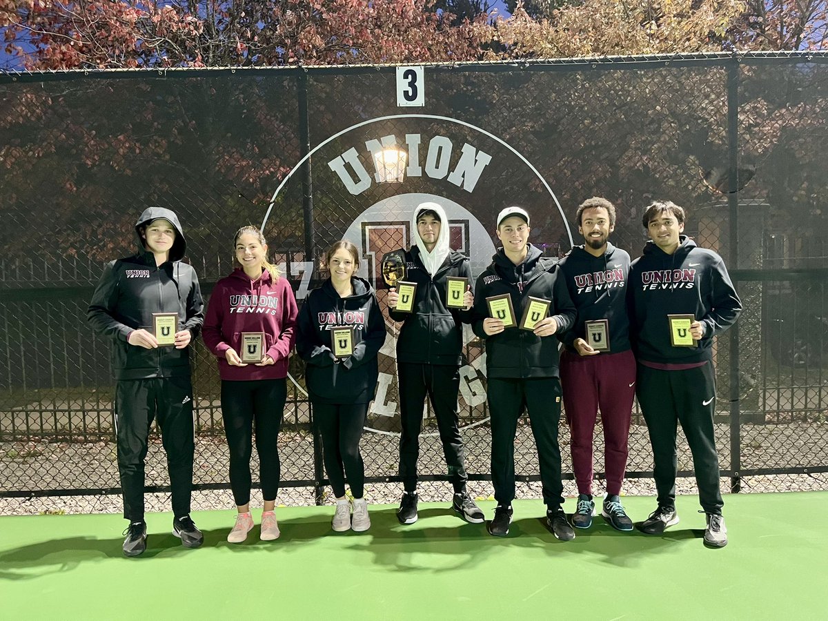 Last week we celebrated a great fall season with our annual Garnet-Black Scrimmage on our AMAZING updated courts

Big thanks to the <a href="/Union_Tennis/">Union College Tennis</a> supporters from Chi Psi for making this possible

#GoU