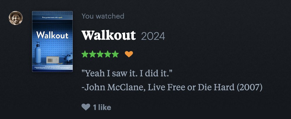 My movie is out today and I could probably use some more critical feedback than my own...