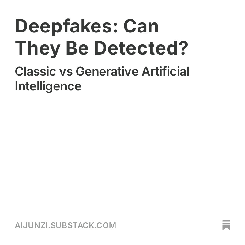aijunzi's tweet photo. AiJunzi is now on Substack

Deepfakes: Can They Be Detected? https://t.co/FHx5DECtBO https://t.co/Ga7O6p6YSI