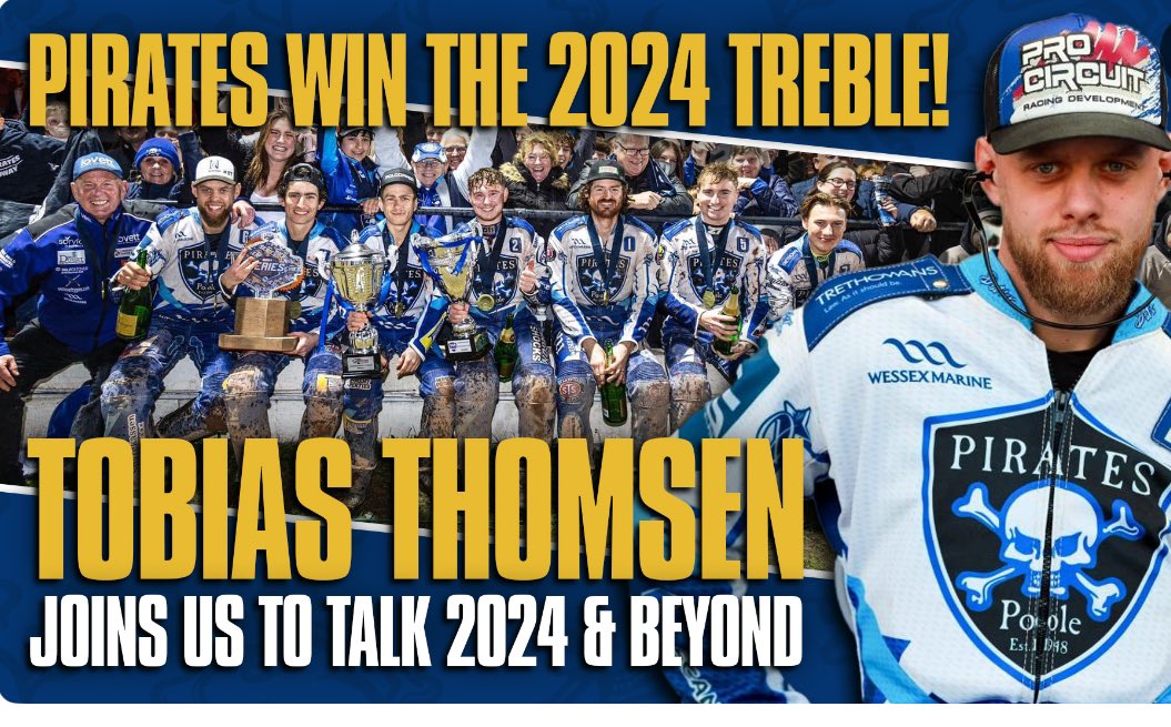 15HeatsLater's tweet photo. TOBIAS THOMSEN joins us this week to talk about his season, how he has developed as a rider, donuts, his love of Poole, & where he sees himself in 2025 and beyond! CAUTION - This episode contains course language!
https://t.co/xikQICc5dr
#PiratePride🏴☠️ #PirateCast #PooleSpeedway https://t.co/Xkb0lXlY8L