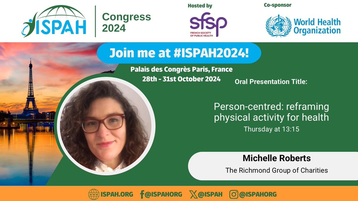 MichelleRob3rts's tweet image. To anyone coming to #ISPAH2024 I&apos;ll be talking about  our @RichmondGroupOC work including #weareundefeatable. Please come along and say hi!