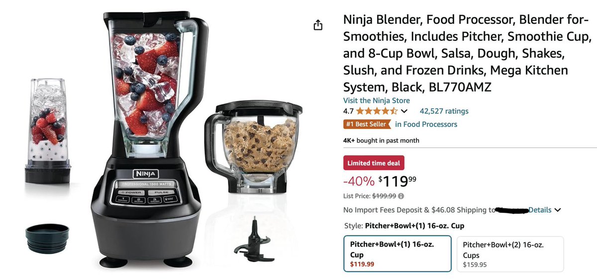 Seanblac01's tweet photo. 1/ Go to Chat GPT 

Once you're on Chat GPT, paste this message:

"List the top 10 best-selling kitchen accessories on Amazon that cost more than $100."

For this example, I’m going to choose the Ninja Blender https://t.co/U6CXEfM5cf