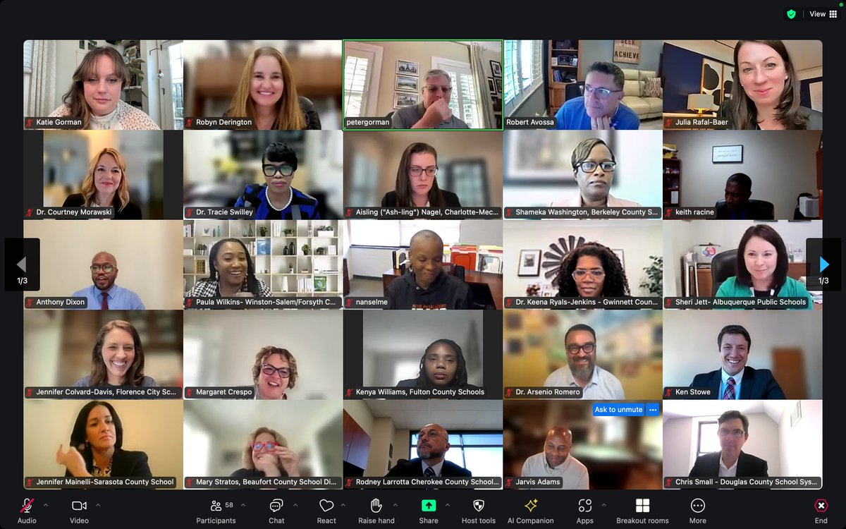 WeAreTheForum's tweet photo. We are BACK for Session 2 this afternoon with Cohort 7 participants: 55+ next-generation superintendents, state education commissioners, &amp; outstanding leaders from all over the country ready to learn from one another! #WeAreTheForum #WomenLeadingEd #DiversifyEd https://t.co/ETr3YyfFLy