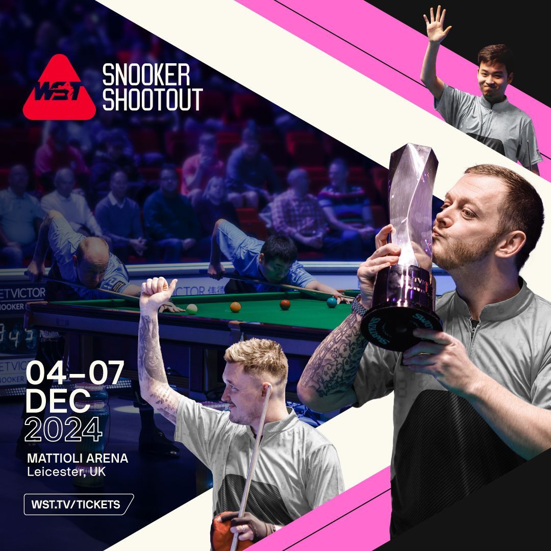 Are you ready to bring the atmosphere 🔊 

FAST - 10 minute frames⏲️, 15-10 second shot clock  ⌛ 
PLAYERS - Mark Allen, reigning champion 👑 
EXCITEMENT - wild cards, prize pot, 147's 🎇 
CROWD - no silent crowds at this tournament 👏 👏👏

TICKETS ON SALE NOW