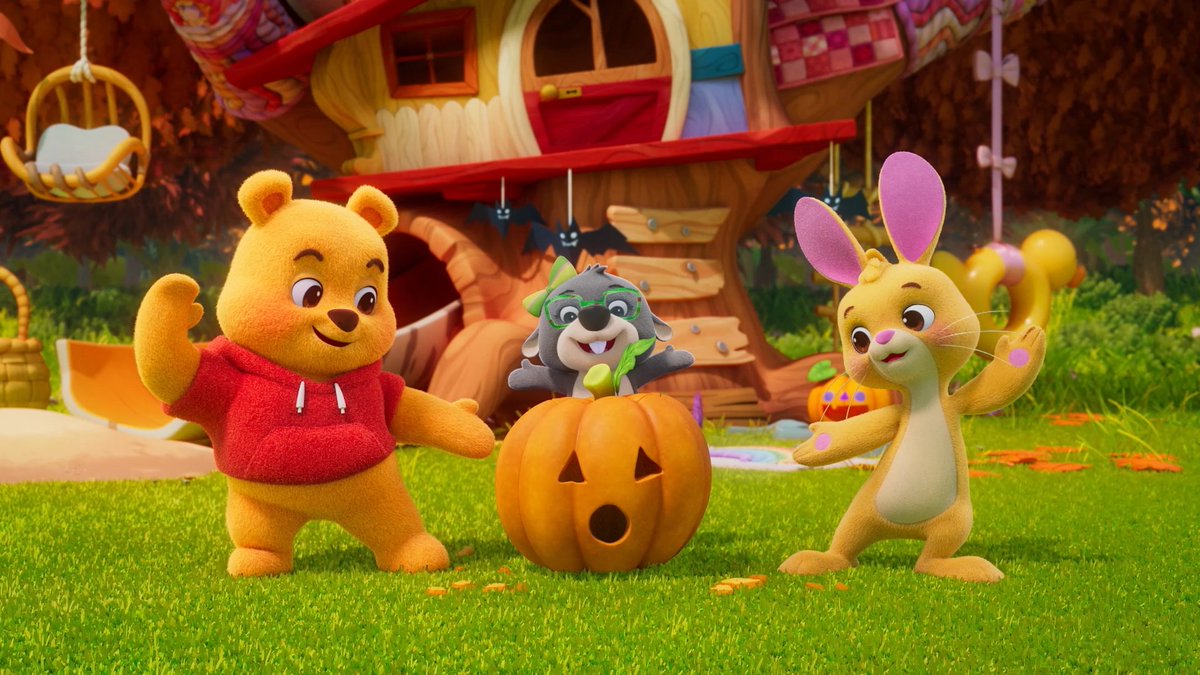 OddBot's tweet image. Which kind of Jack-o-Lantern will you be carving this Halloween 🎃
.
.
Kindergarten: The Musical 🎵 &amp;amp; Playdate with Winnie the Pooh 🍯 out now on Disney+ and YouTube