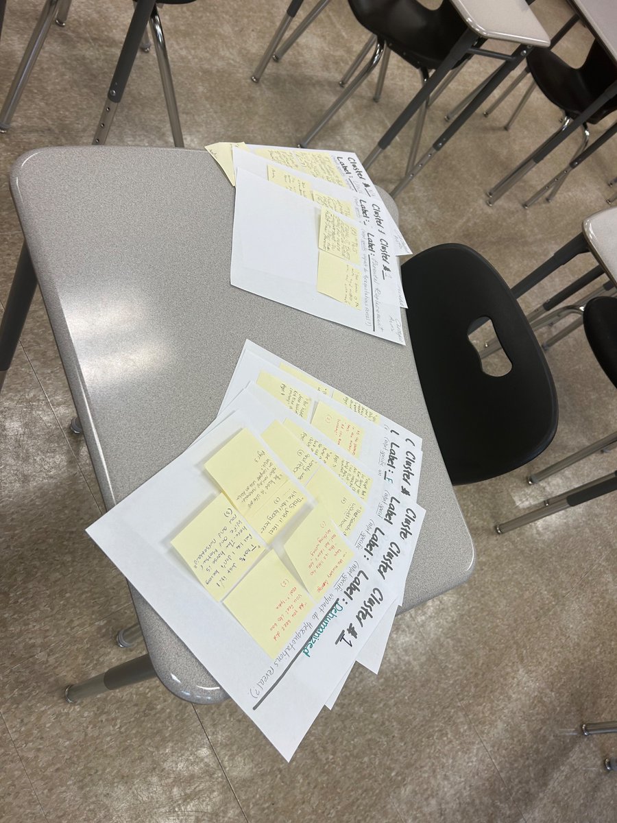 What a difference in my 4C class from the start of the semester. From crickets to collaborative planning and idea organization. It’s been a good Friday. #HappyWeekend