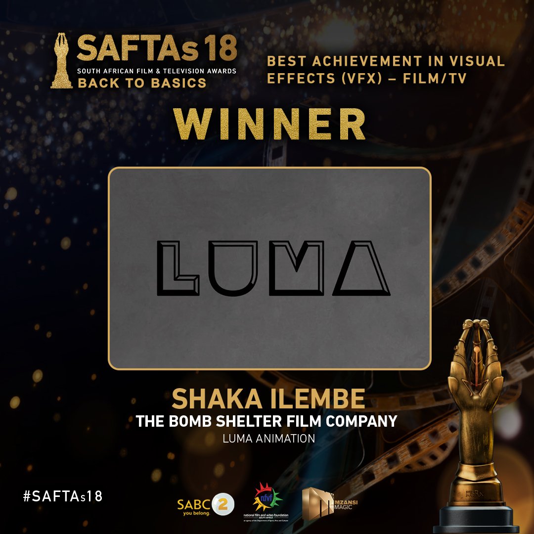 SAFTAs_1's tweet image. Congratulations to Luma Animation for winning Best Achievement in Visual Effects (VFX) – Film/TV for Shaka iLembe at #SAFTAs18! 🎥💻🏆 #BackToBasics