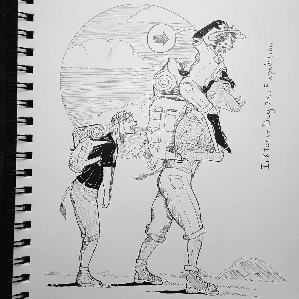 VladimirFur's tweet photo. #inktober2024 Day 24: Expedition (Expedición) #inktober 

#inkwork #inkline #inkdrawing #illustrationoftheday #illustration #inktoberprompts #inktoberchallenge #furryart #furryartist #furry https://t.co/hV5UQ0PCVk